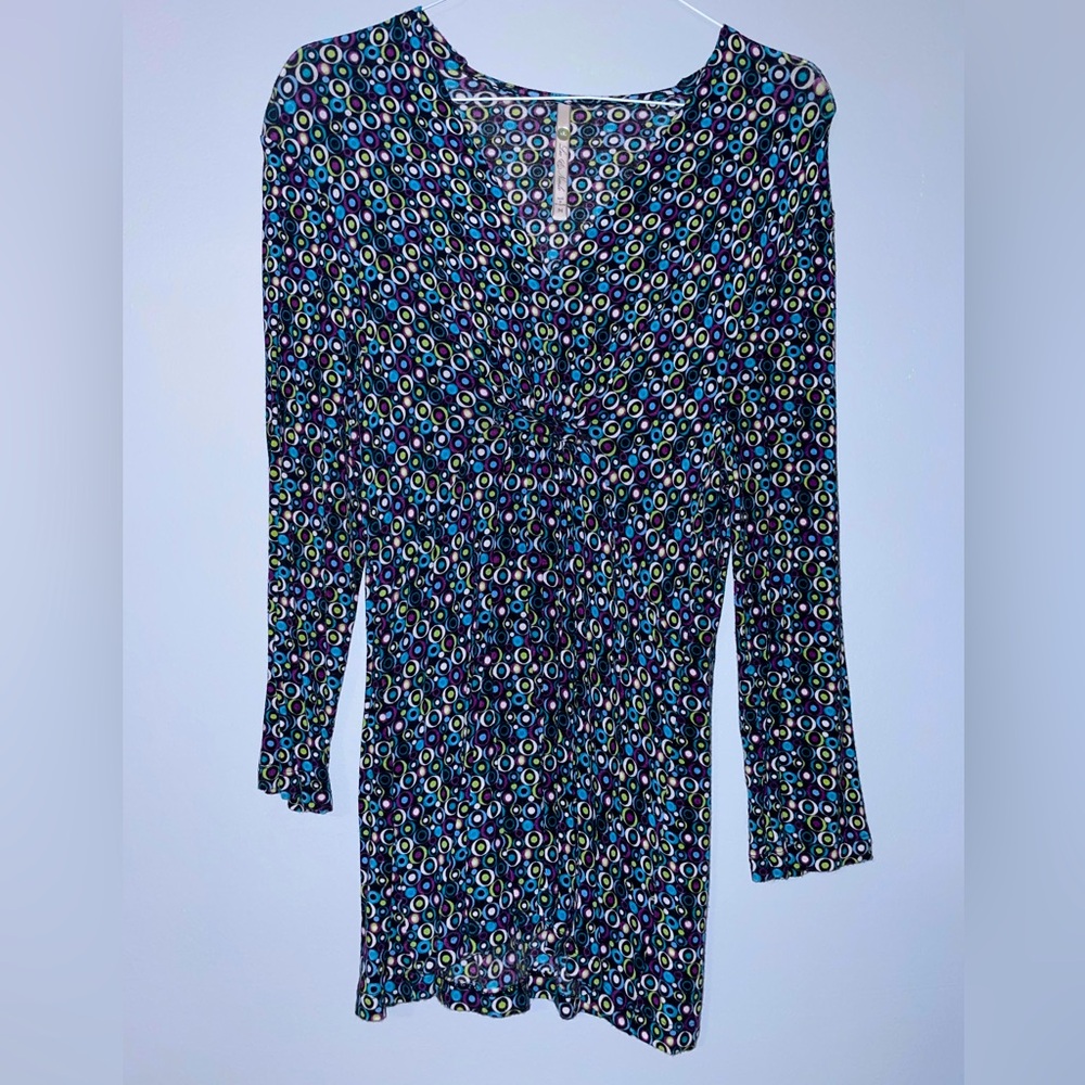🦚Leo & Nicole Colorful Patterned Long Sleeve Top